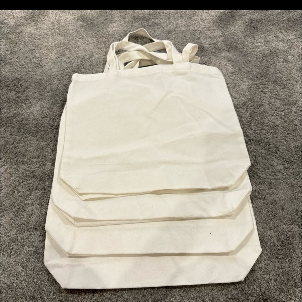 Elegant White Tote Bag set of 4